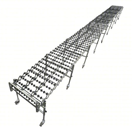 Skate Wheel Conveyor, 300 lb/ft, HD, Plastc MPN:FLX30X12PWPAX16-8