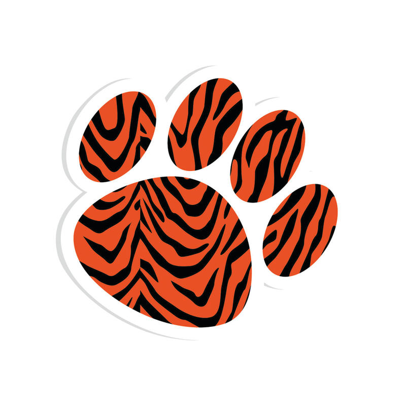 Ashley Productions Magnetic Whiteboard Erasers, 3 3/4in, Tiger Paw, Pack Of 6 MPN:ASH10000-6