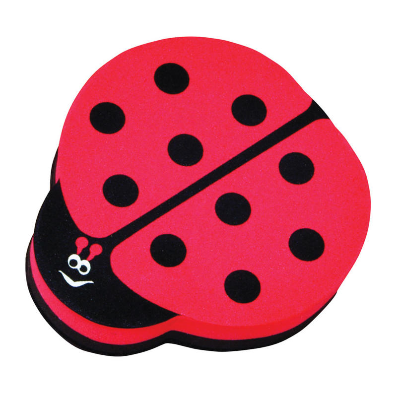 Ashley Productions Magnetic Whiteboard Eraser, 3 3/4in, Ladybug, Pack Of 6 MPN:ASH10015-6