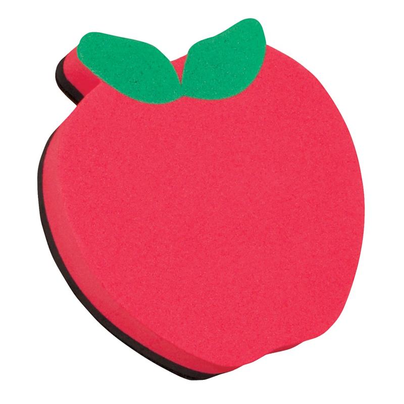 Ashley Productions Magnetic Whiteboard Erasers, 3 3/4in, Apple, Pack Of 6 MPN:ASH10020-6
