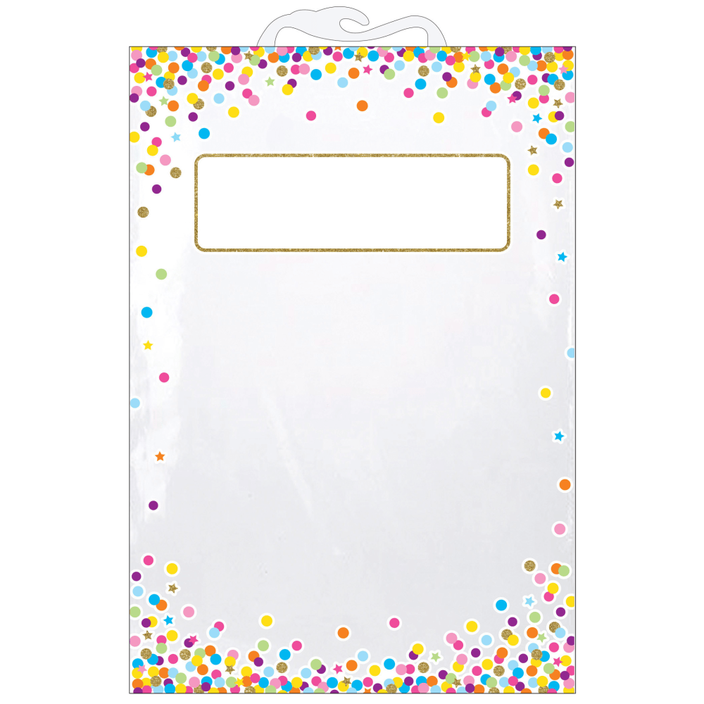 Ashley Productions Hanging Storage/Book Bag, 11in x 16in, Confetti Pattern, Pack Of 5 MPN:ASH10585