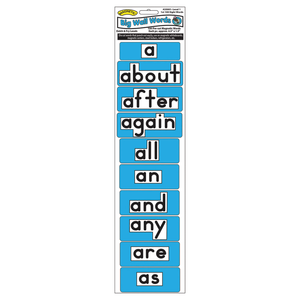 Ashley Productions Magnetic Big Wall Words, 1st 100 Words, Level 1 MPN:ASH25001