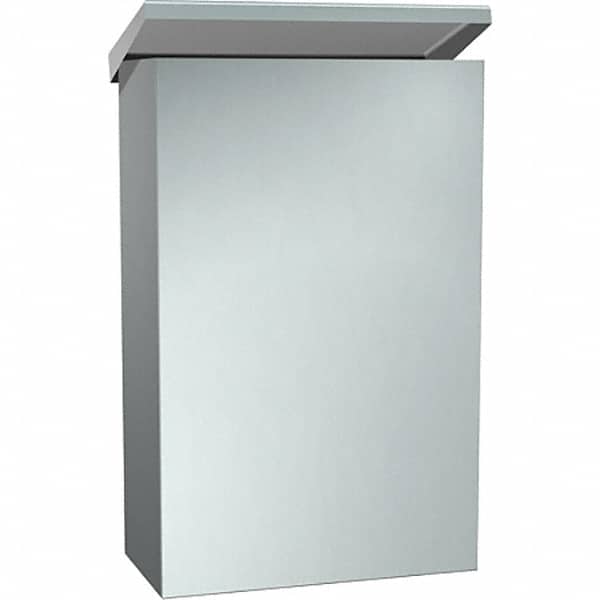 Feminine Hygiene Product Receptacles, Material: Stainless Steel , Overall Depth: 4in , Color: Silver  MPN:0852
