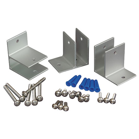Aluminum Wall Panel Bracket, For Polymer Partition MPN:40-8445210