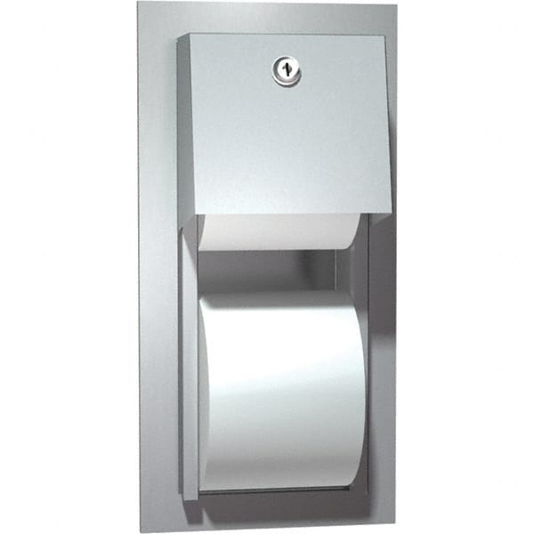 Standard Double Roll Stainless Steel Toilet Tissue Dispenser MPN:0031
