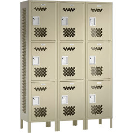 ASI Storage Competitor 3-Tier 9 Door Ventilated Locker 36