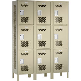 ASI Storage Competitor 3-Tier 9 Door Ventilated Locker 36