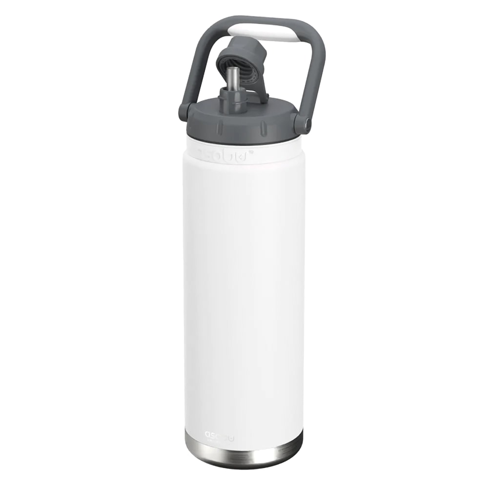 ASOBU Canyon Insulated Water Bottle With Full Hand Comfort Handle, 50 Oz, White MPN:TMF7W