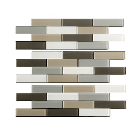 Aspect Matted Glass 4X12 Rustic Cla, PK 3 MPN:A5574
