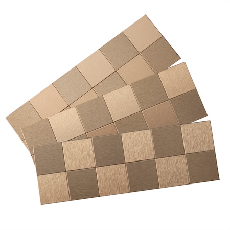 Metal Backsplash 12X4 Square Brushe, PK 3 MPN:A9451
