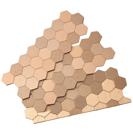 Metal Backsplash 11X4 Honeycomb Bru, PK 3 MPN:A9851