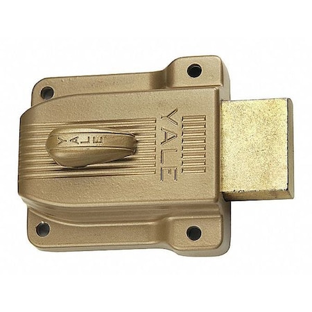Rim Lock, Heavy-Duty, Brass-Plated Finish, Keyed Different MPN:112