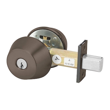 Deadbolt, Cylindrical, Dark Bronze Finish MPN:D112 613E SCH C