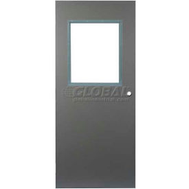 CECO Hollow Steel Security Door Half Glass Cylindrical Curries Hinge/Glass 18 Ga 30