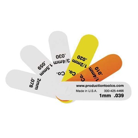 Feeler Gauge, 0.236 In Thick, 3 In L Blade MPN:S - 612
