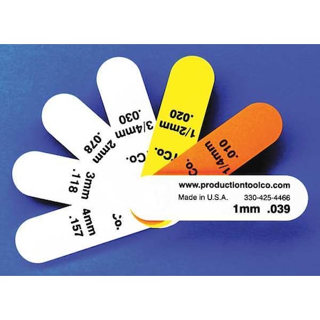 Feeler Gauge, 0.452 In Thick, 3 In L Blade MPN:S - 7