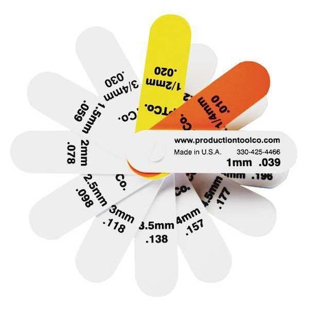Feeler Gauge, 1.57 In Thick, 3 In L Blade MPN:SC - 1412