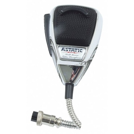 CB Mic with SS Cord, Chrome, 4 Pin MPN:302-10187