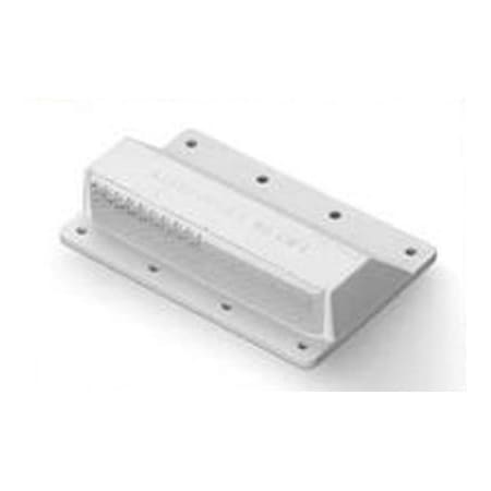 Raised Curb Marker, CM-1, White, 3-7/16 in Length, 2-1/4 in Width, 3/4 in Height, Crystal MPN:CM-1C