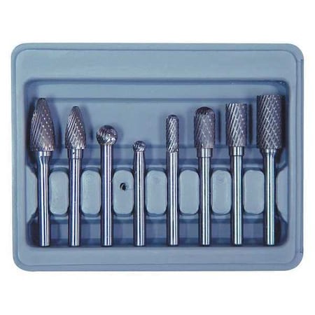 Burr Set, Carbide Double Cut, 8 pcs. MPN:2181