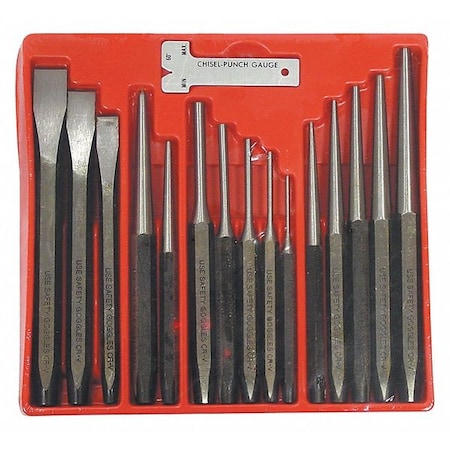 Punch/Chisel Set, 16 pcs., Punching, CR-V MPN:1600