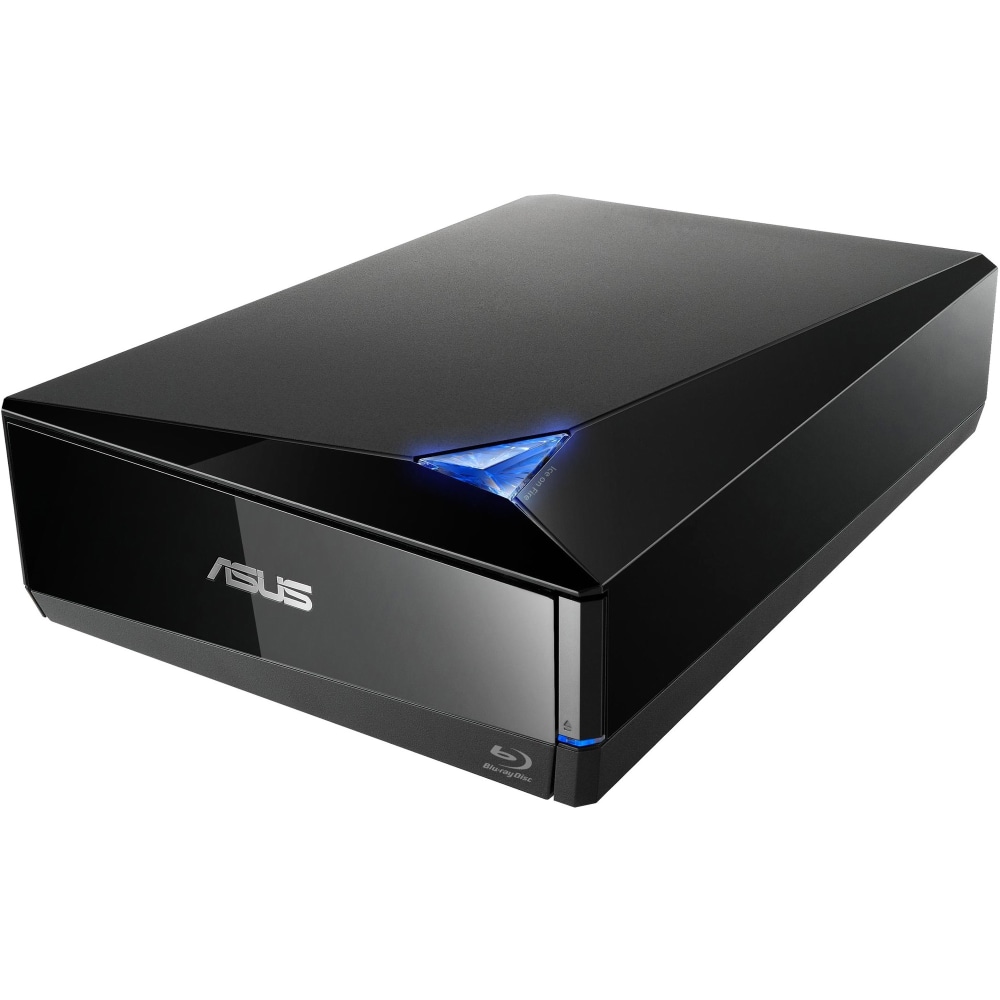 Asus Turbo Drive BW-16D1X-U Blu-ray Writer - External - Black - BD-R/RE Support - 40x CD Read/40x CD Write/24x CD Rewrite - BW16D1XU MPN:BW-16D1X-U