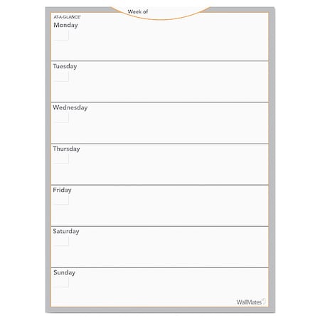 Dry Erase Weekly Calendar, 18