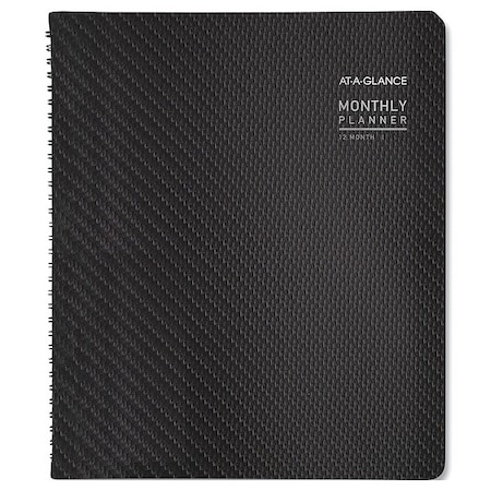 Contemporary Monthly Planner, Premium Paper, 11 x 9, Graphite Cover, 12-Month (Jan to Dec): 2025 MPN:70-260X-45