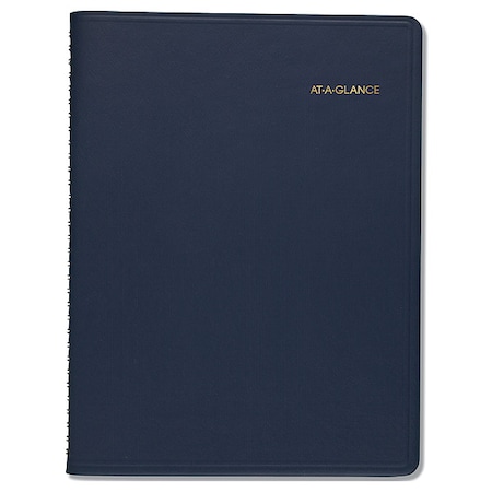 Monthly Planner, 11 x 9, Navy Cover, 15-Month: Jan 2025 to Mar 2026 MPN:702605014