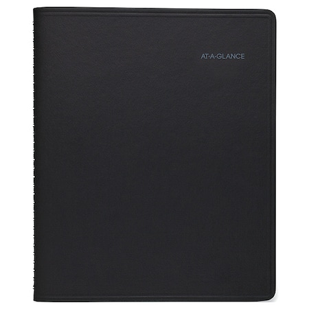 QuickNotes Weekly Block Format Appointment Book, 10 x 8, Black Cover, 12-Month (Jan to Dec): 2025 MPN:76-01-05