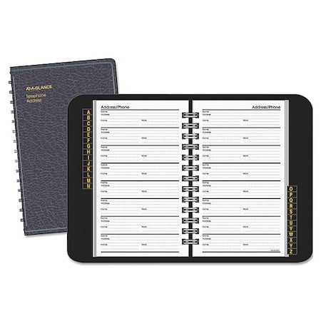 Black Telephone/Address Book, 4-7/8
