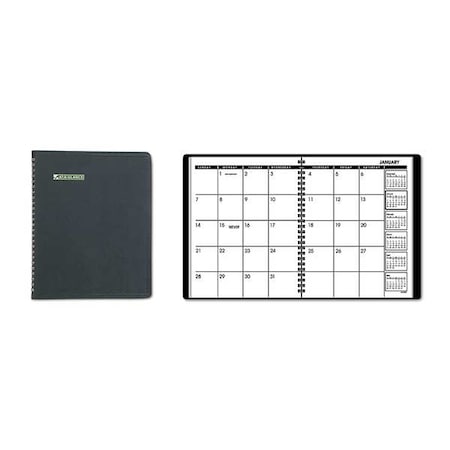 Monthly Planner, 8.75 x 7, Black Cover, 12-Month (Jan to Dec): 2025 MPN:AAG7012005