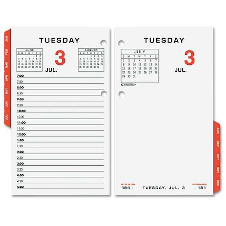 Two-Color Desk Calendar Refill, 3.5 x 6, White Sheets, 12-Month (Jan to Dec): 2025 MPN:AAGE01750