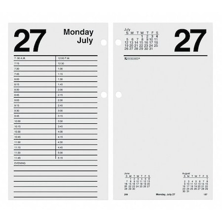 Large Desk Calendar Refill, 4.5 x 8, White Sheets, 12-Month (Jan to Dec): 2025 MPN:AAGE21050