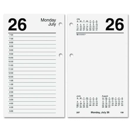 Desk Calendar Refill, 3.5 x 6, White Sheets, 12-Month (Jan to Dec): 2025 MPN:AAGE71750