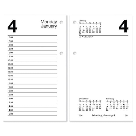 Desk Calendar Refill with Tabs, 3.5 x 6, White Sheets, 12-Month (Jan to Dec): 2025 MPN:AAGE717T50