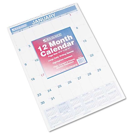 Monthly Wall Calendar with Ruled Daily Blocks, 15.5 x 22.75, 12-Month (Jan to Dec): 2025 MPN:AAGPM328