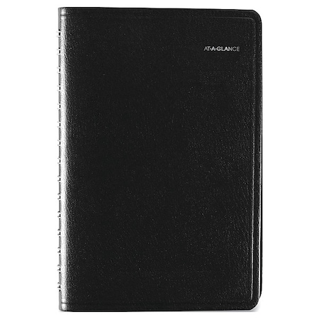 DayMinder Daily Appointment Book, 8.5 x 5.5, Black Cover, 12-Month (Jan to Dec): 2025 MPN:G100-00