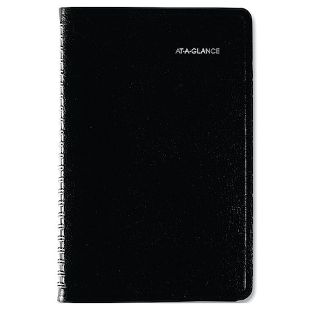DayMinder Block Format Weekly Appointment Book, 8.5 x 5.5, Black Cover, 12-Month (Jan to Dec): 2025 MPN:G200-00