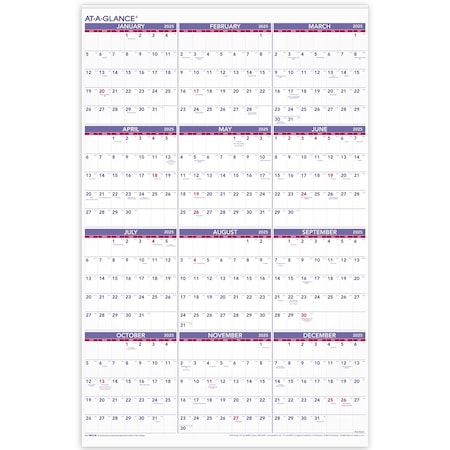 Yearly Wall Calendar, Vertical MPN:PM1228