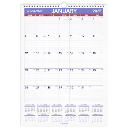 Monthly Wall Calendar, Vertical MPN:PM228