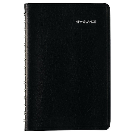 DayMinder Daily Appointment Book, 8 x 5, Black Cover, 12-Month (Jan to Dec): 2025 MPN:SK44-00