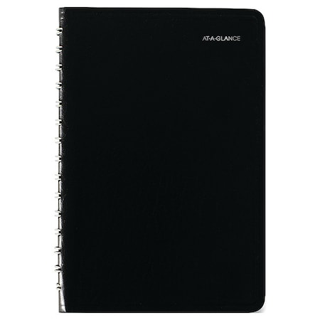 DayMinder Daily Appointment Book, 8 x 5, Black Cover, 12-Month (Jan to Dec): 2025 MPN:SK46-00