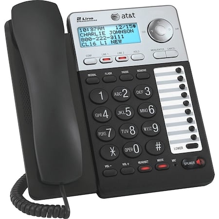 AT&T ML17929 Standard Phone - Silver - 2 x Phone Line - Speakerphone - Backlight MPN:ML17929