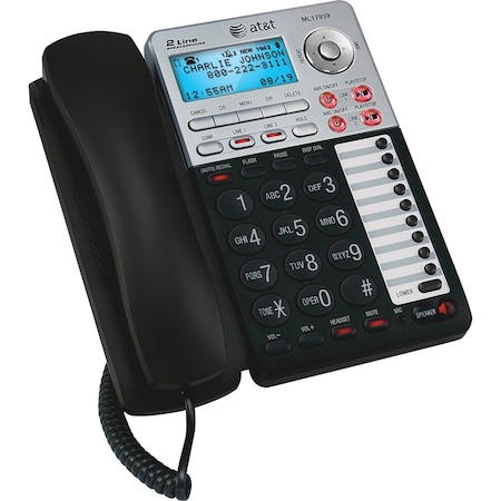 VTech ML17939 Standard Phone - Black - 2 x Phone Line - Speakerphone - Backlight MPN:ML17939