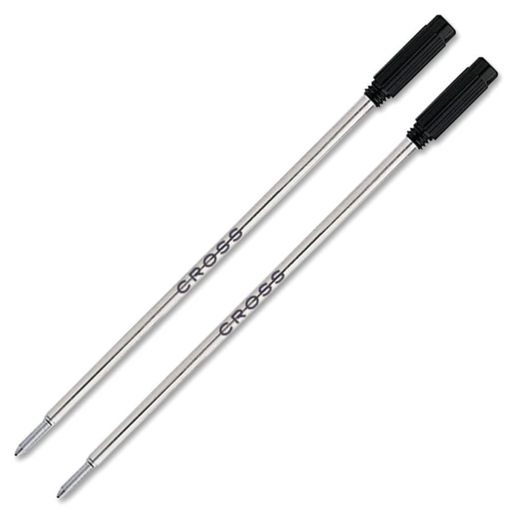 Cross Ballpoint Pen Refills, Fine Point, 0.8 mm, Black Ink, Pack Of 2 (Min Order Qty 7) MPN:8514-2