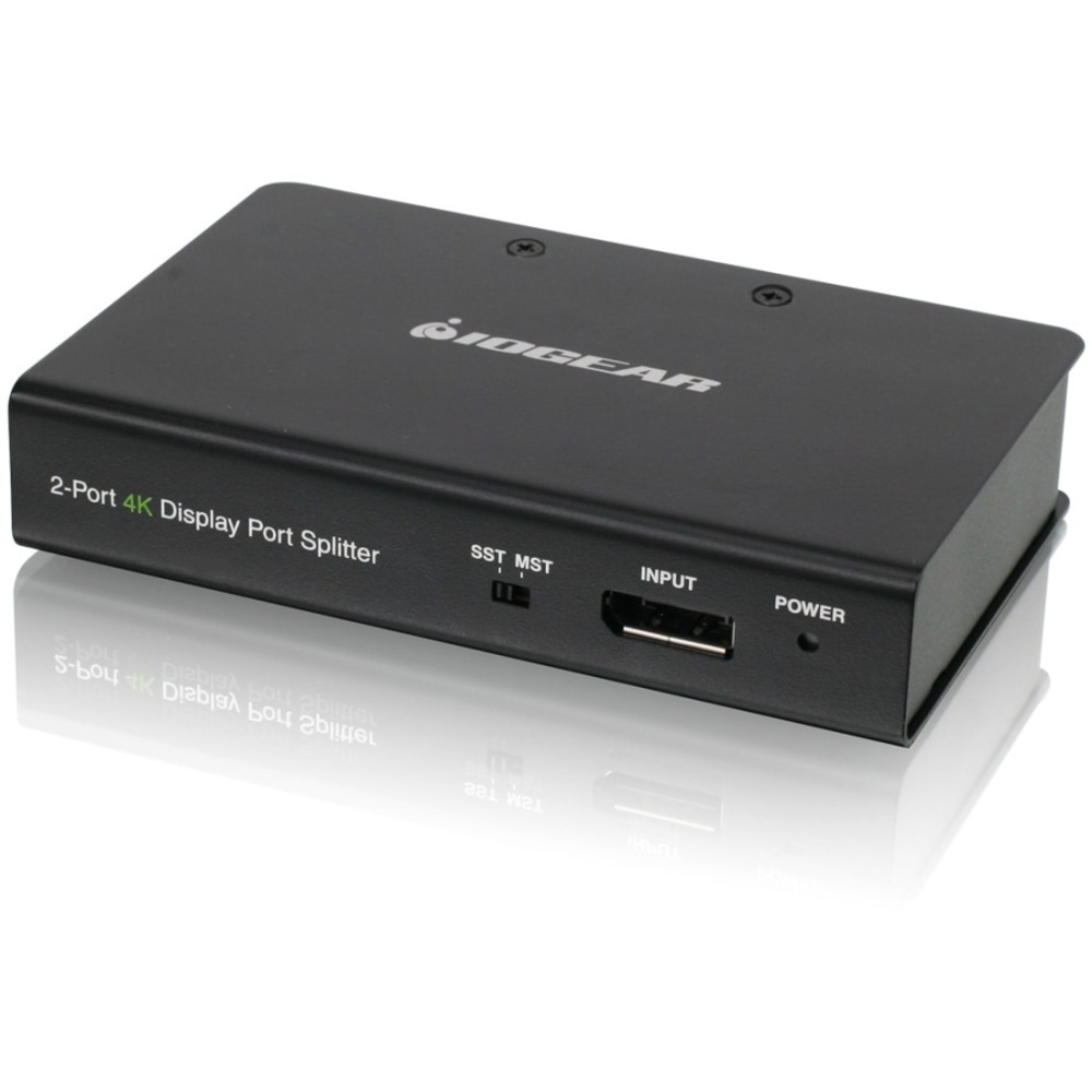 IOGEAR 2-Port DisplayPort 1.2 Graphics Splitter / Multi-Monitor MST Video Hub - 4096 x 2160 - DisplayPort - Metal MPN:GDPSP2