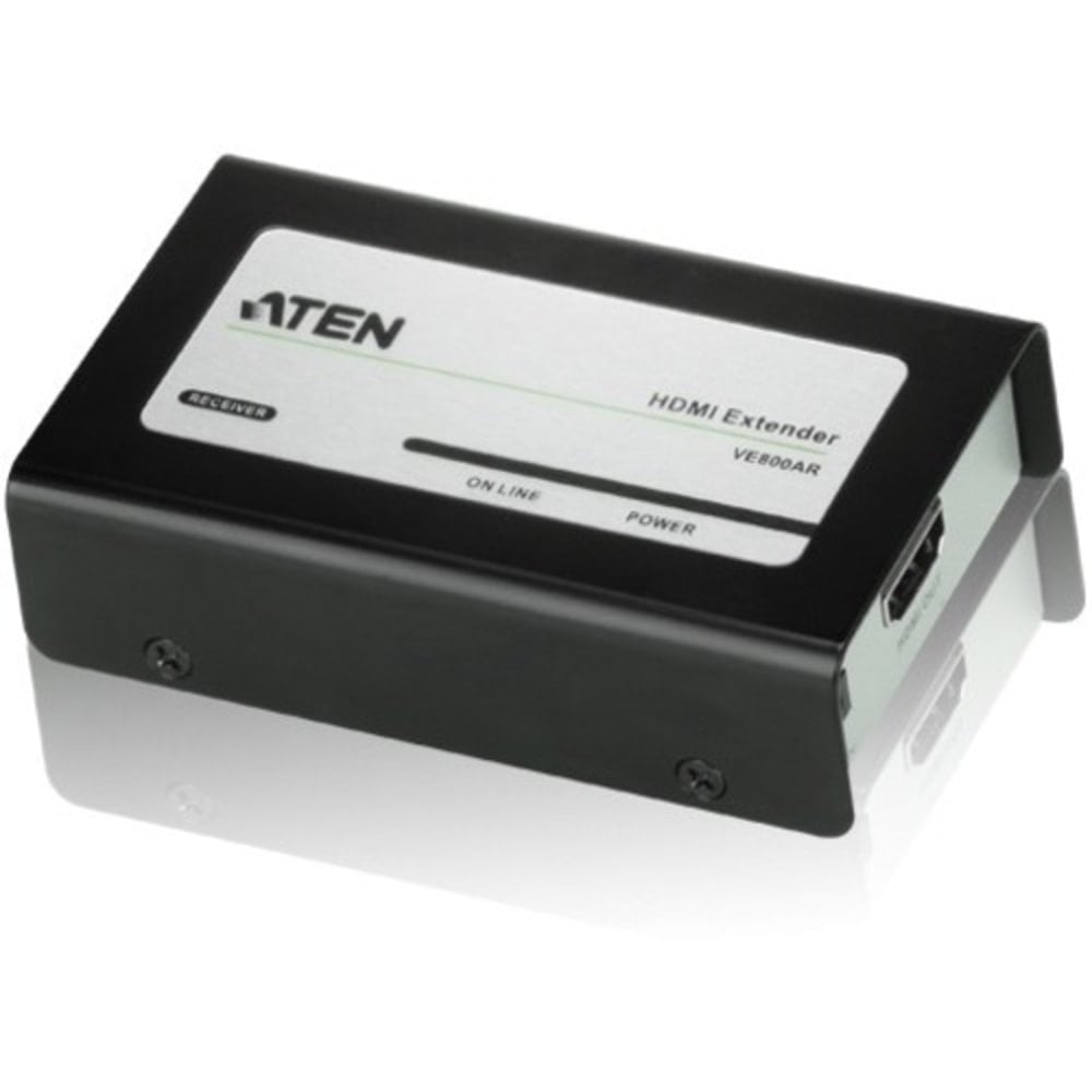 ATEN VE800AR HDMI Receiver - 1 Output Device - 200 ft Range - 2 x Network (RJ-45) - 1 - Full HD - 1920 x 1080 - Twisted Pair - Category 5e MPN:VE800AR