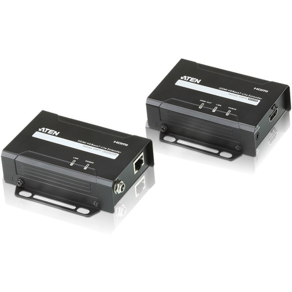 ATEN VanCryst HDMI HDBaseT-Lite Extender, Transmitter and Receiver - Video/audio extender - HDBaseT - up to 230 ft - - VE801 MPN:VE801