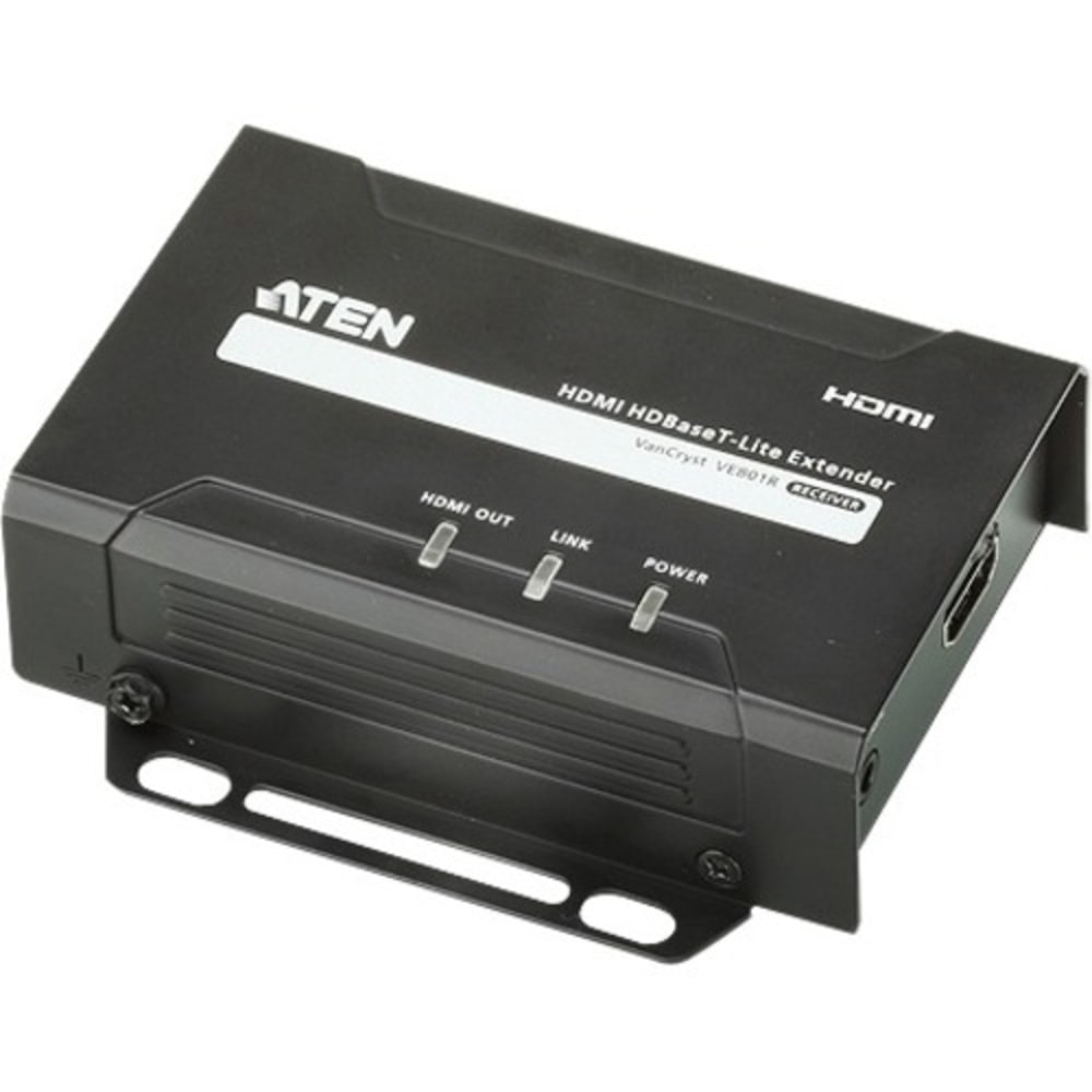 ATEN HDMI HDBaseT-Lite Receiver (HDBaseT Class B)-TAA Compliant - 1 Output Device - 70.87in Range - 2xRJ45 - VE801R MPN:VE801R